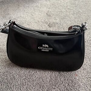 Coach Glossy Black Teri Shoulder Bag